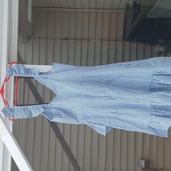 ZAFUL Ruffles Striped A Line Mini Dress - Picture 3 of 10
